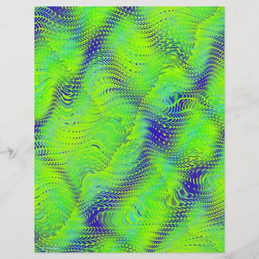 Green Faux Snakeskin Scrapbook Paper 2-Sided Page (裏面)