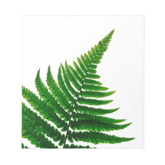 Green Fern Print Woodlands Leaf ノートパッド