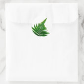 Green Fern Print Woodlands Leaf ラウンドシール (バッグ)