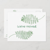 Green Ferns on Custom New Address Postcards ポストカード (正面/裏面)