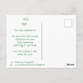 Green Ferns on Custom New Address Postcards ポストカード (裏面)