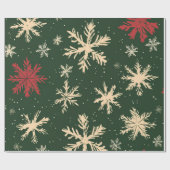 Green Festive Christmas Patterns  Wrappi ラッピングペーパー (フラット)