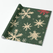 Green Festive Christmas Patterns  Wrappi ラッピングペーパー (アンロールド)