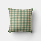 Green Fields Plaid Pillow クッション (正面)