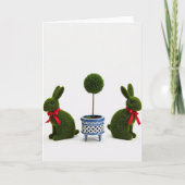 Green Figures Topiary Art Card カード (正面)