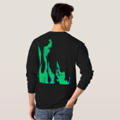 Green fire – Grünes Feuer – Flamme Flame Flames Tシャツ (裏面フル)