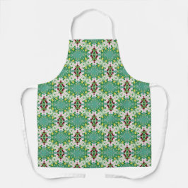 Green Floral All-Over Apron エプロン