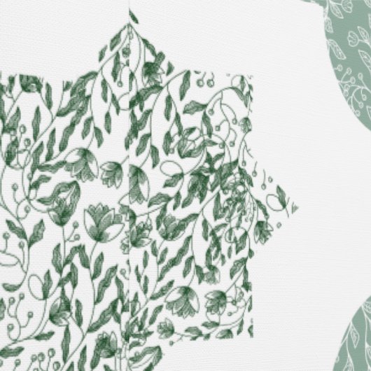 Green Floral Arabesque Wallpaper 壁紙 (縫い目)