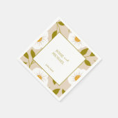 Green Floral Boho WeddingPaper Napkin スタンダードカクテルナプキン (角)