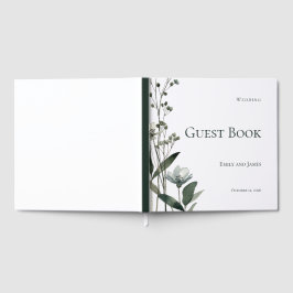 Green Floral Botanical Wedding ゲストブック