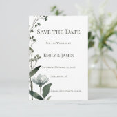 Green Floral Botanical Wedding セーブザデート (スタンド正面)