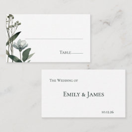 Green Floral Botanical Wedding プレイスカード