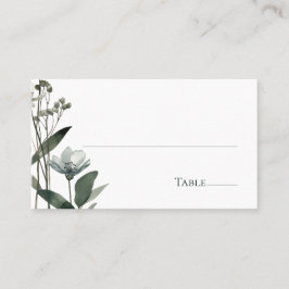 Green Floral Botanical Wedding プレイスカード
