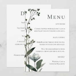 Green Floral Botanical Wedding メニュー