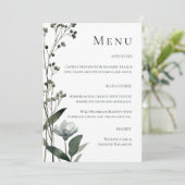 Green Floral Botanical Wedding メニュー (スタンド正面)