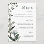 Green Floral Botanical Wedding メニュー (正面)