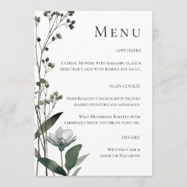 Green Floral Botanical Wedding メニュー