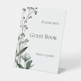 Green Floral Botanical Wedding 台座サイン
