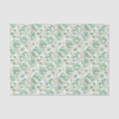 Green Floral Decoupage Tissue Paper 薄葉紙 (正面)