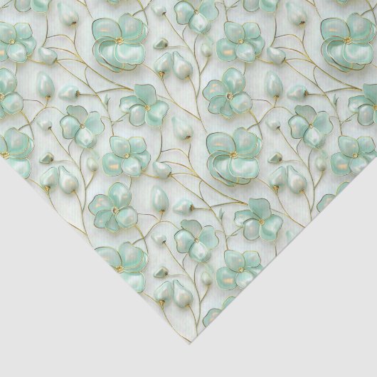 Green Floral Decoupage Tissue Paper 薄葉紙 (詳細)