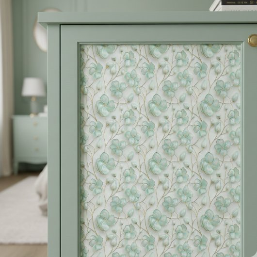 Green Floral Decoupage Tissue Paper 薄葉紙