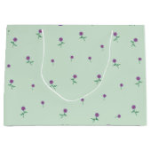 Green Floral Ditsy ラージペーパーバッグ (正面)