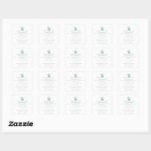 Green Floral Mixer Bakery Ingredient Product スクエアシール (シート)