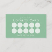 Green Floral Mixer Bakery Loyalty Rewards 名刺 (裏面)