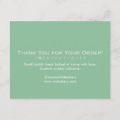 Green Floral Mixer Cookie Care Instructions サンキューカード (裏面)
