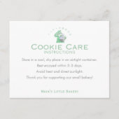 Green Floral Mixer Cookie Care Instructions サンキューカード (正面)