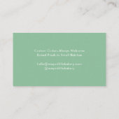 Green Floral Mixer Watercolor Bakery 名刺 (裏面)