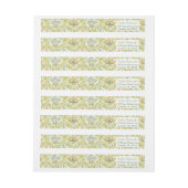 Green floral pattern classic wedding Address Label ラップアラウンド宛名ラベル (シート)