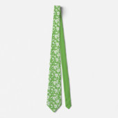 Green Floral Pattern Custom Necktie ネクタイ (正面)