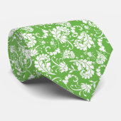 Green Floral Pattern Custom Necktie ネクタイ (ロール)