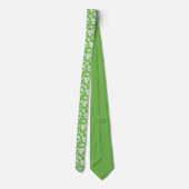 Green Floral Pattern Custom Necktie ネクタイ (裏面)