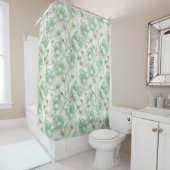 Green Floral Shower Curtain シャワーカーテン (インサイチュ)