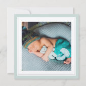 Green Floral Watercolor Baptism  サンキューカード (裏面)