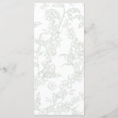 Green Floral Wedding Program プログラム (裏面)