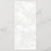 Green Floral Wedding Program プログラム (裏面)