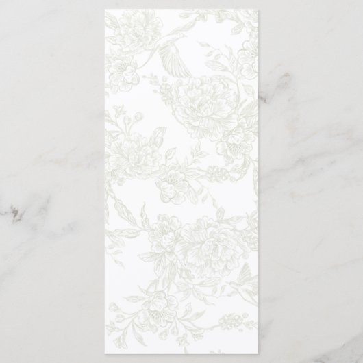 Green Floral Wedding Program プログラム (裏面)