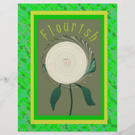 Green Flourish Flower Bulk Scrapbook Paper Pages チラシ