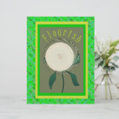 Green Flourish Flower Scrapbook Paper 2-Sided Page (スタンド正面)