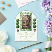 Green Flower Wedding Invitation アクリル招待状 (インサイチュ (ウェディング))