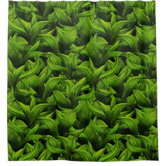 Green Foliage シャワーカーテン (正面)