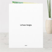 Green Foliage Floral Gold Mother's Day Card カード (裏面)