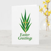 Green Foliage Golden Cross Card カード (黄色い花)