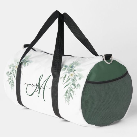Green Foliage Personalized Gym Duffel Bag ダッフルバッグ (右コーナー)