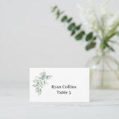 Green Foliage Place Cards プレイスカード (スタンド正面)