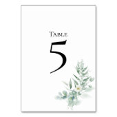 Green Foliage Table Number Card テーブルナンバー (裏面)