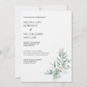 Green Foliage Wedding Invitation 招待状 (正面)